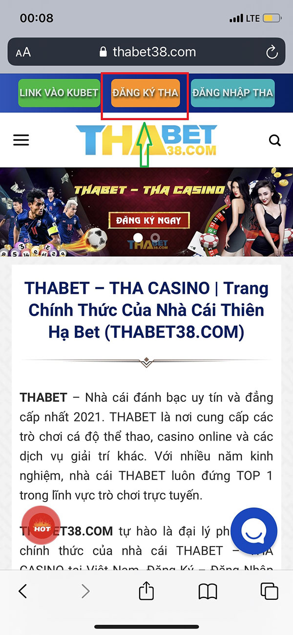 Truy cập vào Website THABET38.COM