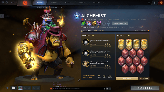 Thông tin kỹ năng của Alchemist